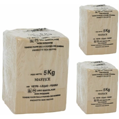 Stucco mastice ad olio per vetri 3 confezione kg 5