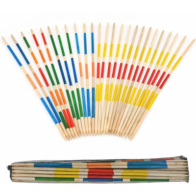 Mikado Gioco Bastoncini Legno, Gioco da Tavolo Shangai Bastoncini Strategia, Gigante, 75cm