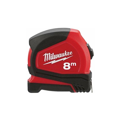 Milwaukee 4932459594 932459594 PRO Compact-Metro a Nastro 8 m (Larghezza 25 mm) (Solo metrico), 8m