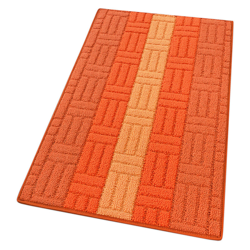 Emmevi - Tappeto Cucina Tessitura 3D Arancione 100% Made in Italy Bordato Assorbente Antiscivolo In Varie misure - 50x80 cm en oferta