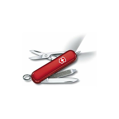 Victorinox Coltello da Tasca Firma Lite (7 Funzioni, Penne a Sfera, Luce LED) - Rosso, Einheitsgr??e