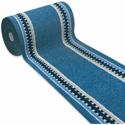 Emmevi - Tappeto Cucina Blu Antiscivolo 100% Made in Italy Passatoia Corsia Bordata Ingresso Lavabile In Varie misure - 57x230 cm precio