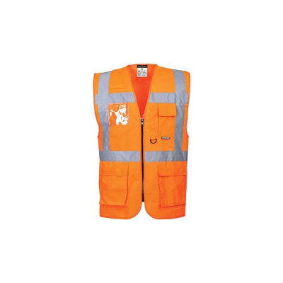 Portwest - Gilet Executive Berlino | Large - Orange - NEUTRO (SENZA PERSONALIZZAZIONE) - Orange