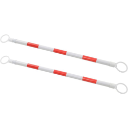 Barre Retrattili per Coni Stradali 2 pz in Plastica 130-215 cm - Bianco - Youthup en oferta