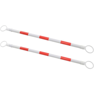 Barre Retrattili per Coni Stradali 2 pz in Plastica 130-215 cm - Bianco - Youthup