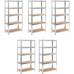 5 pz Scaffale Resistente di Stoccaggio - Marrone características