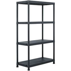 Scaffale Nero 200 kg 80x40x138 cm in Plastica - Nero - Youthup precio