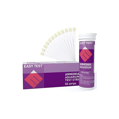 Strisce reattive per acquari d'acqua dolce e salata per kit di ammoniaca | 50 conteggi, controllo accurato e conveniente, qualitÃ di acquario,