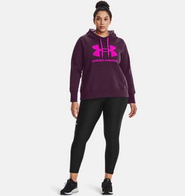 Felpa con cappuccio UA Rival Fleece Logo da donna