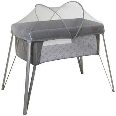 Lettino Da Viaggio Con Zanzariera Grigio 64655