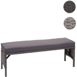 Panca Panchina Hwc-g16 Polyrattan 112cm Grigio Cuscino Grigio Scuro características