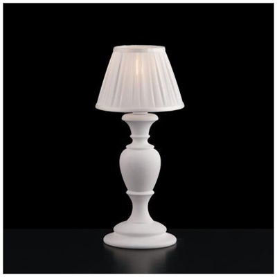 Lumetto Barocco Comodino In Legno E Pasta Di Legno Bianco Shabby