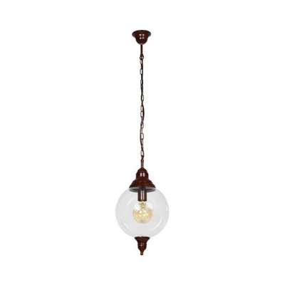 Lampada a Sospensione Heather - Lampadario - da Soffitto - Rame in Metallo, Vetro, 25 x 25 x 110 cm, 1 x E27, 60W