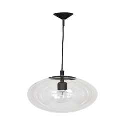 Lampada a Sospensione Pearl - Lampadario - da Soffitto - Nero in Metallo, Vetro, 30 x 30 x 90 cm, 1 x E27, 60W precio