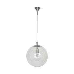 Lampada a Sospensione Pearl - Lampadario - da Soffitto - Cromo in Metallo, Vetro, 30 x 30 x 90 cm, 1 x E27, 60W en oferta