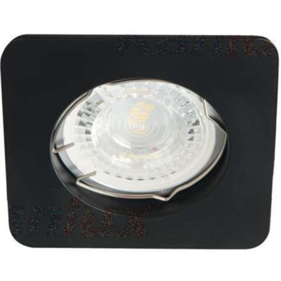 Kanlux - faretto incasso nesta 1 luce CE alluminio fisso interno nero quadrato kan 26746
