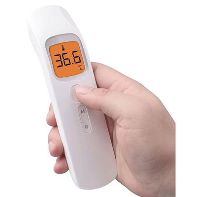 Asupermall - Senza contatto della fronte Termometro a infrarossi nave bianca senza batterie