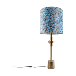 QAZQA Lampada da tavolo con paralume diverso - Art déco - Alluminio,Tessuto - Multicolore/Bronzo - Cilindro/Oblungo Max. 1 x Watt características