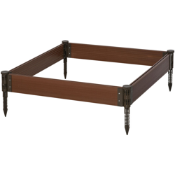 Outsunny Letto per Orto in HDPE Fioriera da Esterno per Piante e Verdure Marrone precio