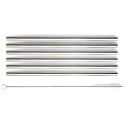 SET 6 CANNUCCE ACCIAIO CON SCOVOLINO ARGENTO - Wd Lifestyle en oferta