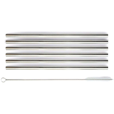 SET 6 CANNUCCE ACCIAIO CON SCOVOLINO ARGENTO - Wd Lifestyle