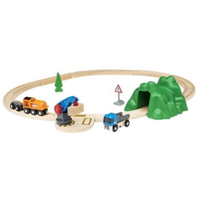 Starterset Güterzug mit Kran, ab 3 Jahren, Holz 33878 - Brio