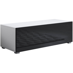 Mobile TV modello Luke H1 (100x32cm) colore bianco e nero con piedini standard - Bianco/Nero características