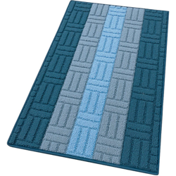 Emmevi - Tappeto Cucina Tessitura 3D Blu 100% Made in Italy Bordato Assorbente Antiscivolo In Varie misure - 50x80 cm precio