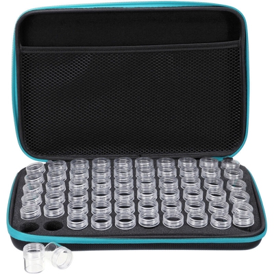 60 slot bottiglie scatola di immagazzinaggio pittura diamante custodia antiurto accessori fai da te