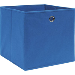 Contenitori 4 pz in Tessuto non Tessuto 28x28x28 cm Blu - Azul - Vidaxl características