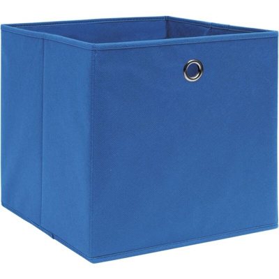 Contenitori 4 pz in Tessuto non Tessuto 28x28x28 cm Blu - Azul - Vidaxl