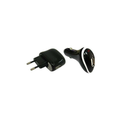 USB Travel Charger Combo Kit Auto, Interno Nero - Mediacom en oferta