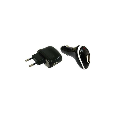 USB Travel Charger Combo Kit Auto, Interno Nero - Mediacom