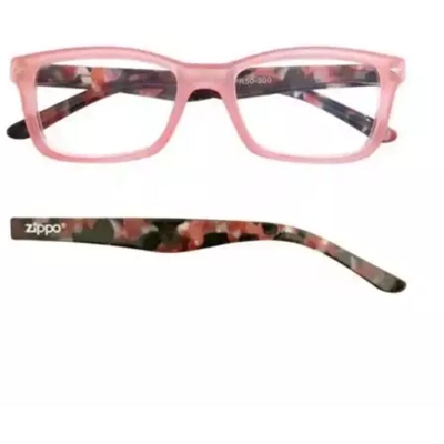 Occhiale da lettura zippo fronte rosa aste tartaruga +3.50