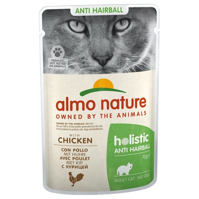 Almo Nature Holistic Anti Hairball - Set %: Mix: 6 x Pollo + 6 x Manzo