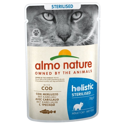 Almo Nature Holistic Sterilised - Mix: 3 x Pollo + 3 x Merluzzo