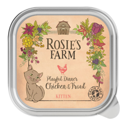 Rosie's Farm Kitten 16 x 100 g - Pollo & Trota precio