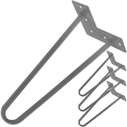 Gambe Piedini da tavolo per mobili e scrivania in acciaio 2 bacchette 41 cm 4-pack - Primematik en oferta