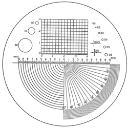 Eschenbach - Scala Graduata Di Precisione Di Riserva, Di Tipo B, Modello Di Griglia Di Polarità, Angoli, Raggi características