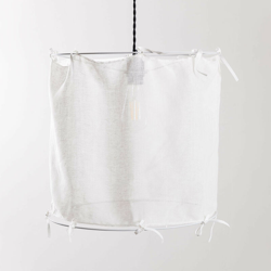 Lampada da soffitto Wensi Bianco Tessuto - Metallo - Sklum características