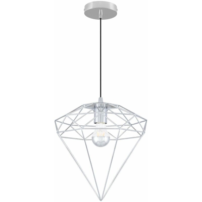 Lampada Diam Metallizzata Acciaio Cromato - Sklum