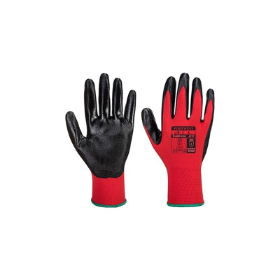 Portwest - Guanti in Nitrile Flexo Grip | Medium - RedBk - Red Black