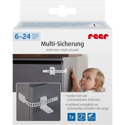 SICUREZZA SPORTELLI ARMADI CASSETTI PER BAMBINI 1 PZ COLORE BIANCO - Reer