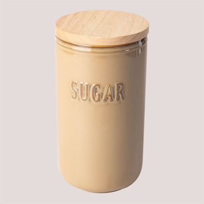 Zuccheriera Treska Latte marrone Cerámica - Madera de Caucho - Sklum