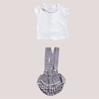 Set di Copripannolino con volant e maglietta Snorki Cotone - Sklum