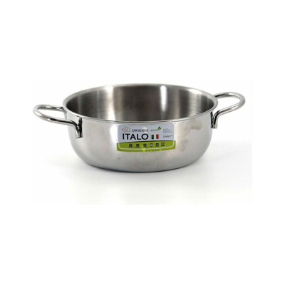 3c Casa - Tegame per induzione con 2 manici in acciaio Inox Diametro 20