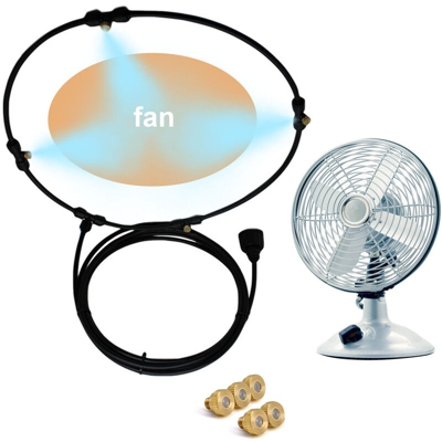 Set di anelli di spruzzatura a bassa pressione HG-01-1 nero da 24 pollici per ventilatore fisso in giardino e cortile (tubo di alimentazione
