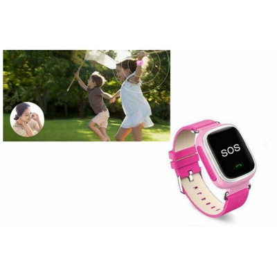 Smartwatch orologio bambini rosa localizzatore gps antismarrimento sos chiamata