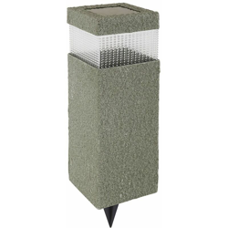 Faretti da giardino a luce solare a LED per esterni, terrazze, cortile, sentiero, presa, lampada, picchetto, pietra, grigio ottico en oferta