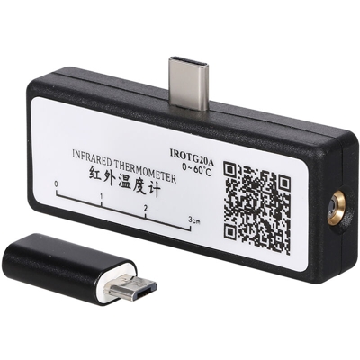 Asupermall - telefoni Android Termometro a infrarossi in grado di misurare la temperatura del corpo e stata l'interfaccia Type-C riscaldato